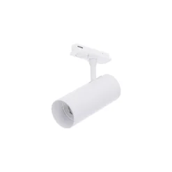 Bright Choice Komplett set 1-Fas Rail L 1 x 1 Meter Vit | incl. 4x Spot + GU10 2700K 3W Dimbar + Ändkåpa, Strömkontakt och L -Anslutningsstycke