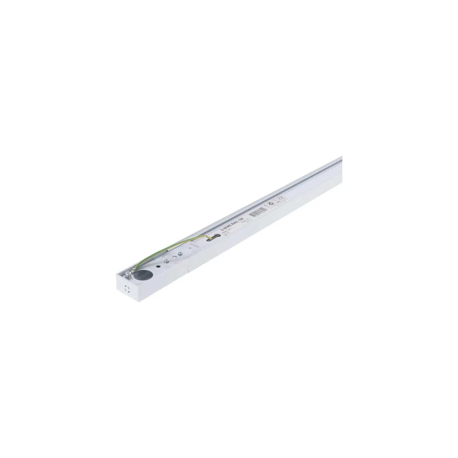 Bright Choice Komplett set 1-Fas Rail L 1 x 1 Meter Vit | incl. 4x Spot + GU10 2700K 3W Dimbar + Ändkåpa, Strömkontakt och L -Anslutningsstycke