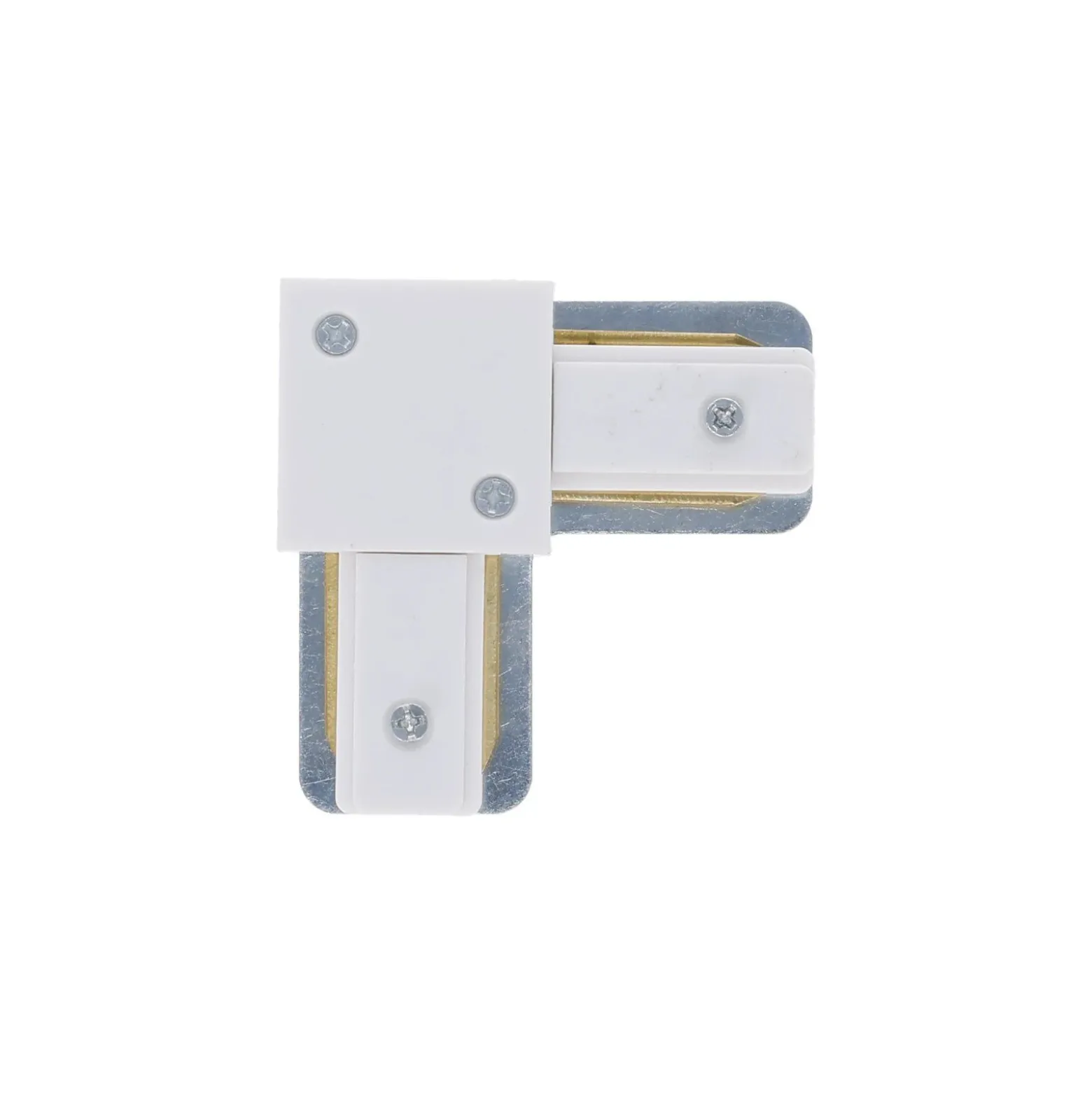 Bright Choice Komplett set 1-Fas Rail L 1 x 1 Meter Vit | incl. 4x Spot + GU10 2700K 3W Dimbar + Ändkåpa, Strömkontakt och L -Anslutningsstycke
