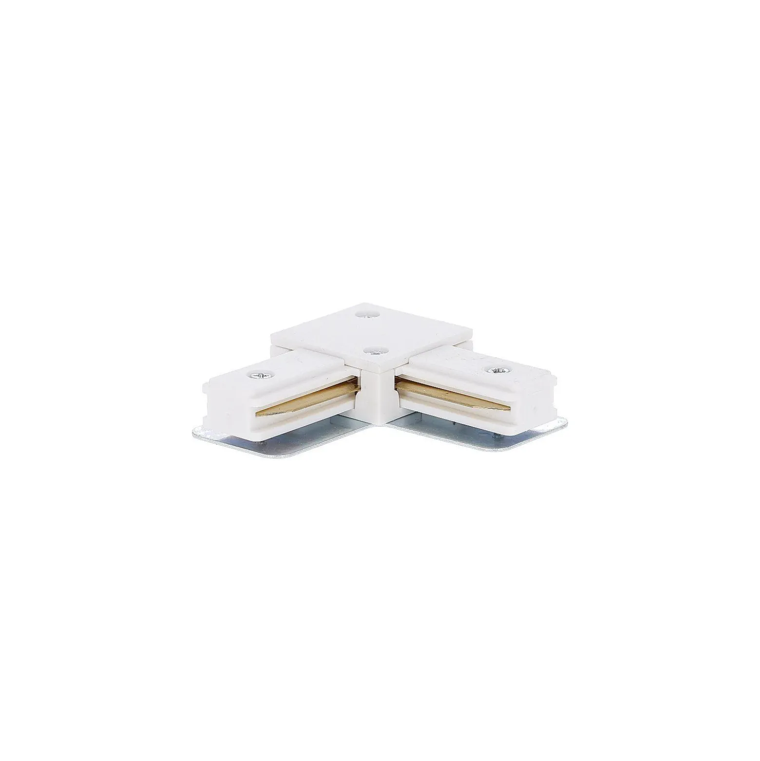 Bright Choice Komplett set 1-Fas Rail L 1 x 1 Meter Vit | incl. 4x Spot + GU10 2700K 3W Dimbar + Ändkåpa, Strömkontakt och L -Anslutningsstycke