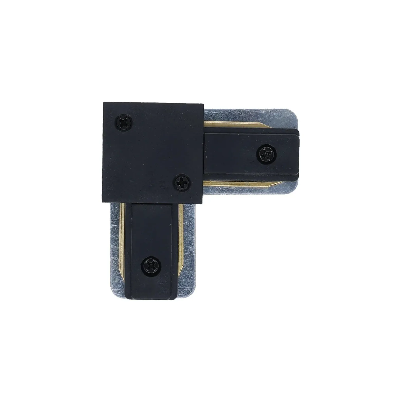 Bright Choice Komplett set 1-Fas Rail L 1 x 1 Meter Svart | incl. 6x Spot + GU10 2700K 3W Dimbar + Ändkåpa, Strömkontakt och L -Anslutningsstycke