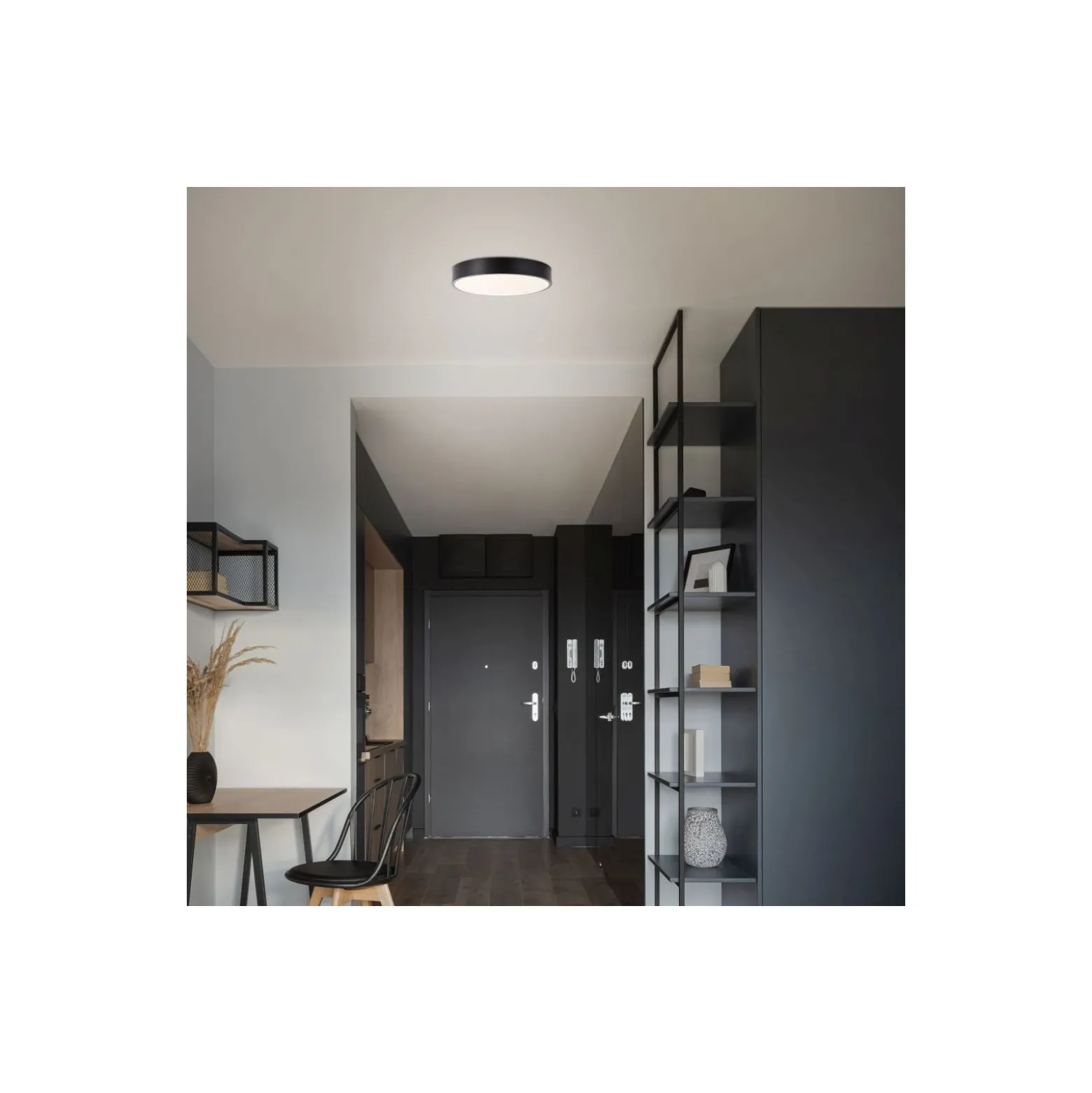 Brilliant Slimline Taklampa Metall Plast Svart Vit 22W 2400lm - 830 Varm Vit | 330mm