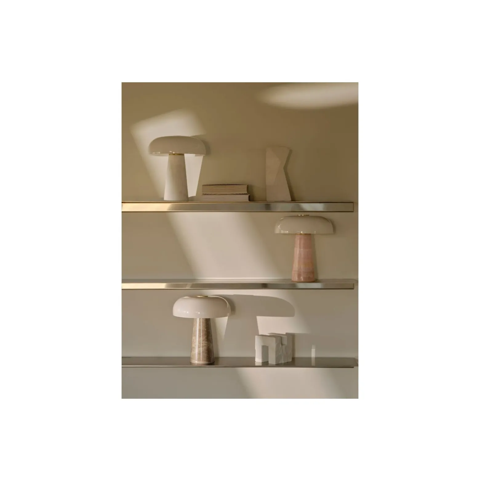DFTP by Nordlux Bordslampa Glossy Marmor och Glas Vit | 220mm - Passande för 1x E14