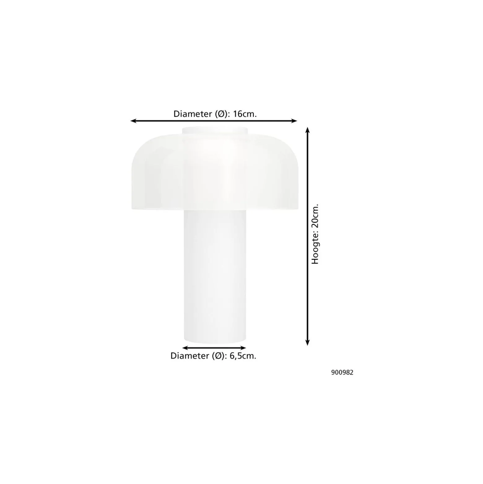Eglo Bordslampa Ponente Stål Vit 2W 250lm - 824-840 Justerbar Vit | IP54 - Touch Dimbar