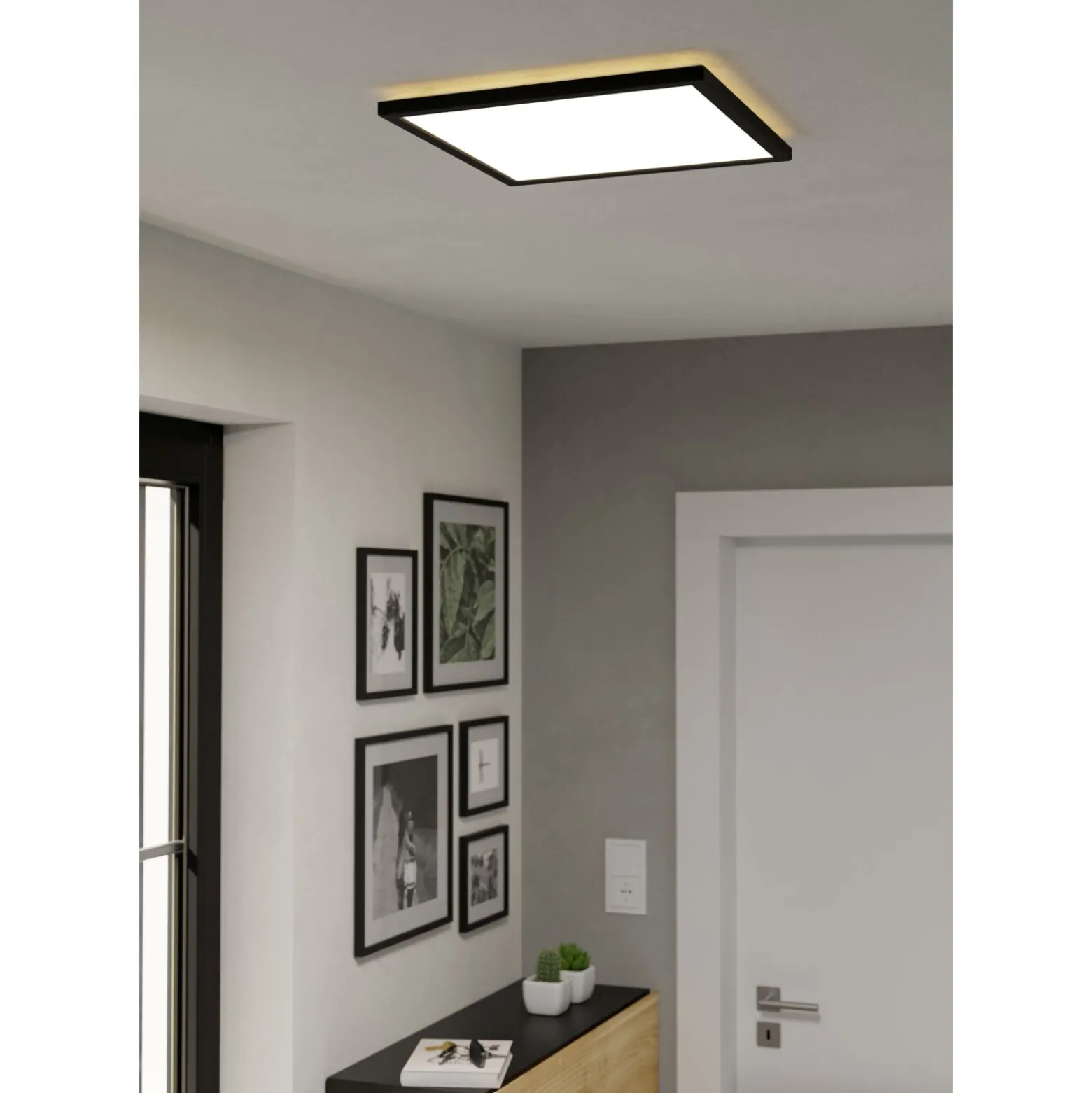 Eglo Taklampa Rovito-Z Plast Svart 17W 2400lm - 827-865 Justerbar Vit | IP44 - Dimbar