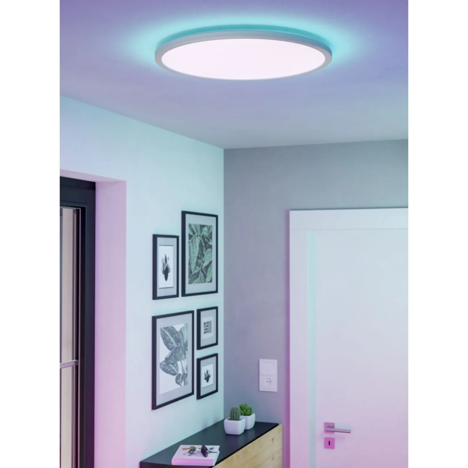 Eglo Taklampa Rovito-Z Plast Vit 16W 2900lm - 827-865 Justerbar Vit | 500mm - IP44 - Dimbar