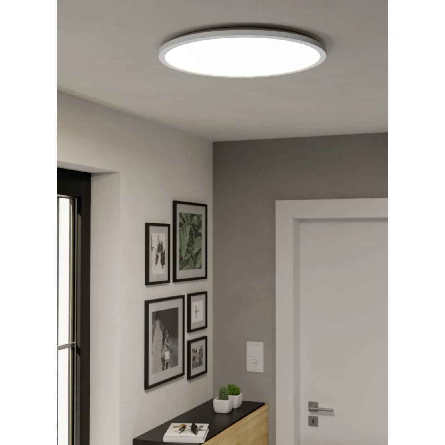 Eglo Taklampa Rovito-Z Plast Vit 16W 2900lm - 827-865 Justerbar Vit | 500mm - IP44 - Dimbar