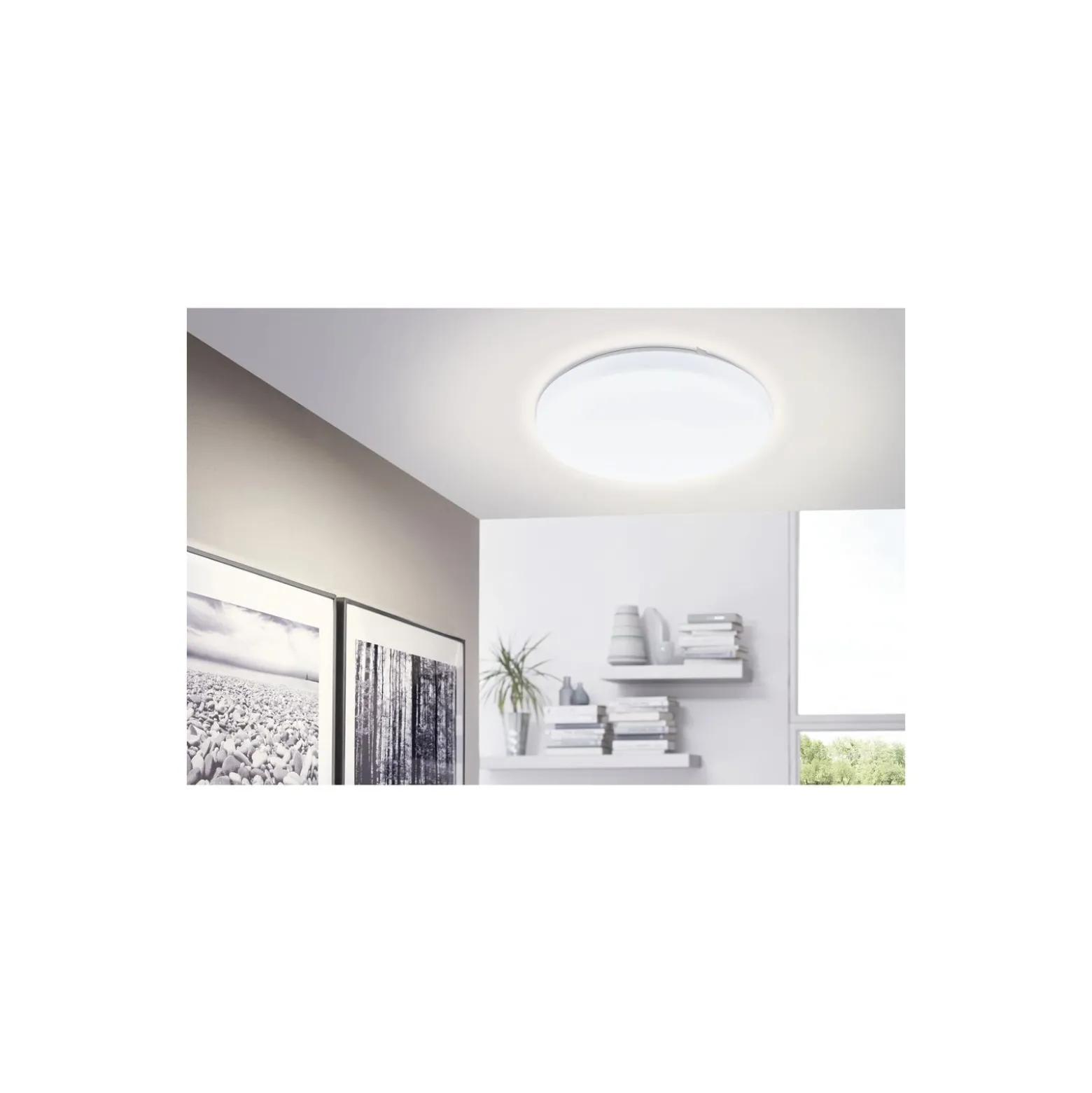 Eglo Vägg och Taklampa Frania Stål Vit 14.6W 1600lm - 830 Varm Vit | IP20