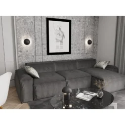 Emibig Vägglampa Mush Stål Svart | Passande för 2x G9 - Max 8W