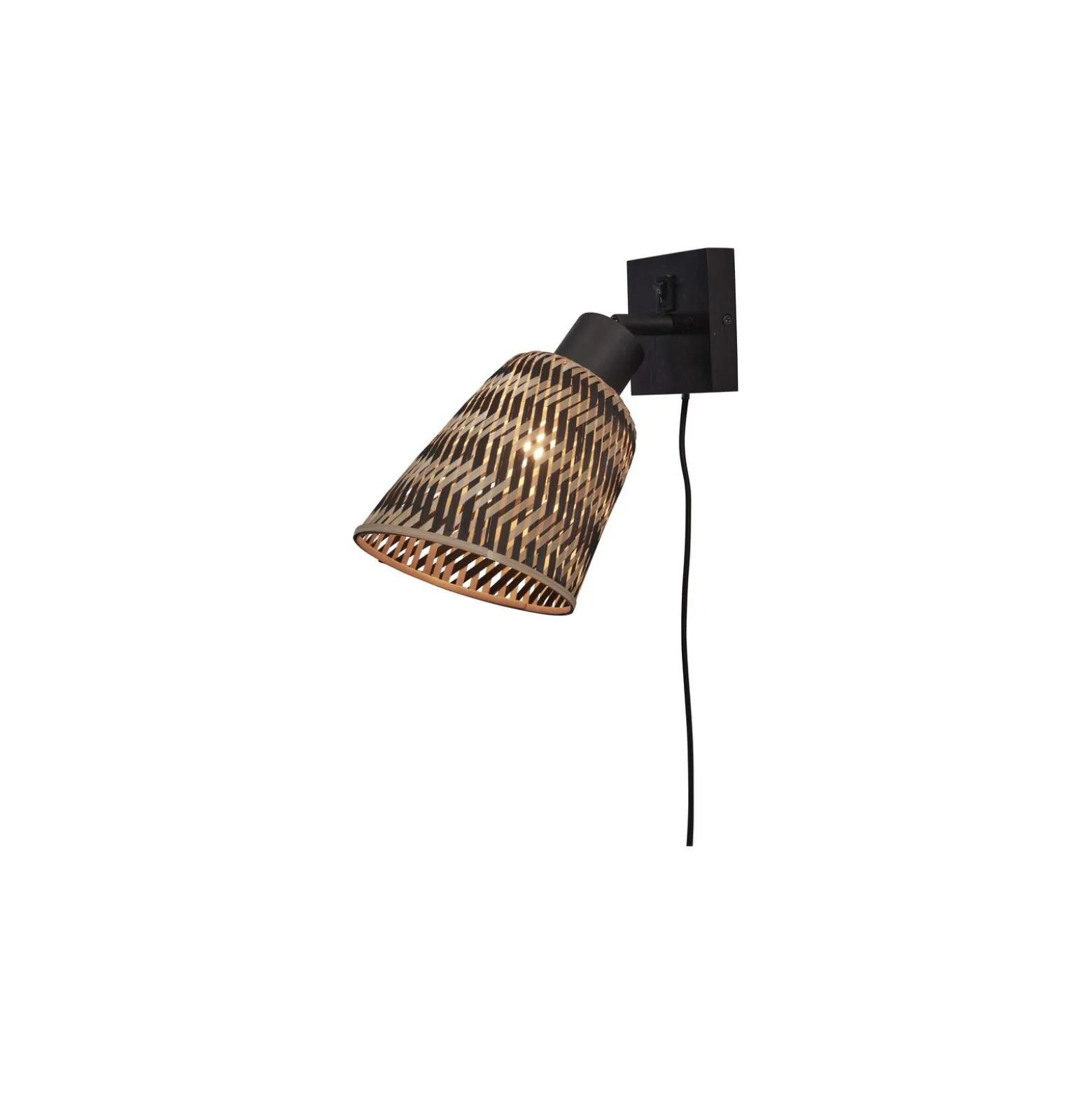 Good&Mojo Vägglampa Java Bambu Svart | Passande för 1x E27