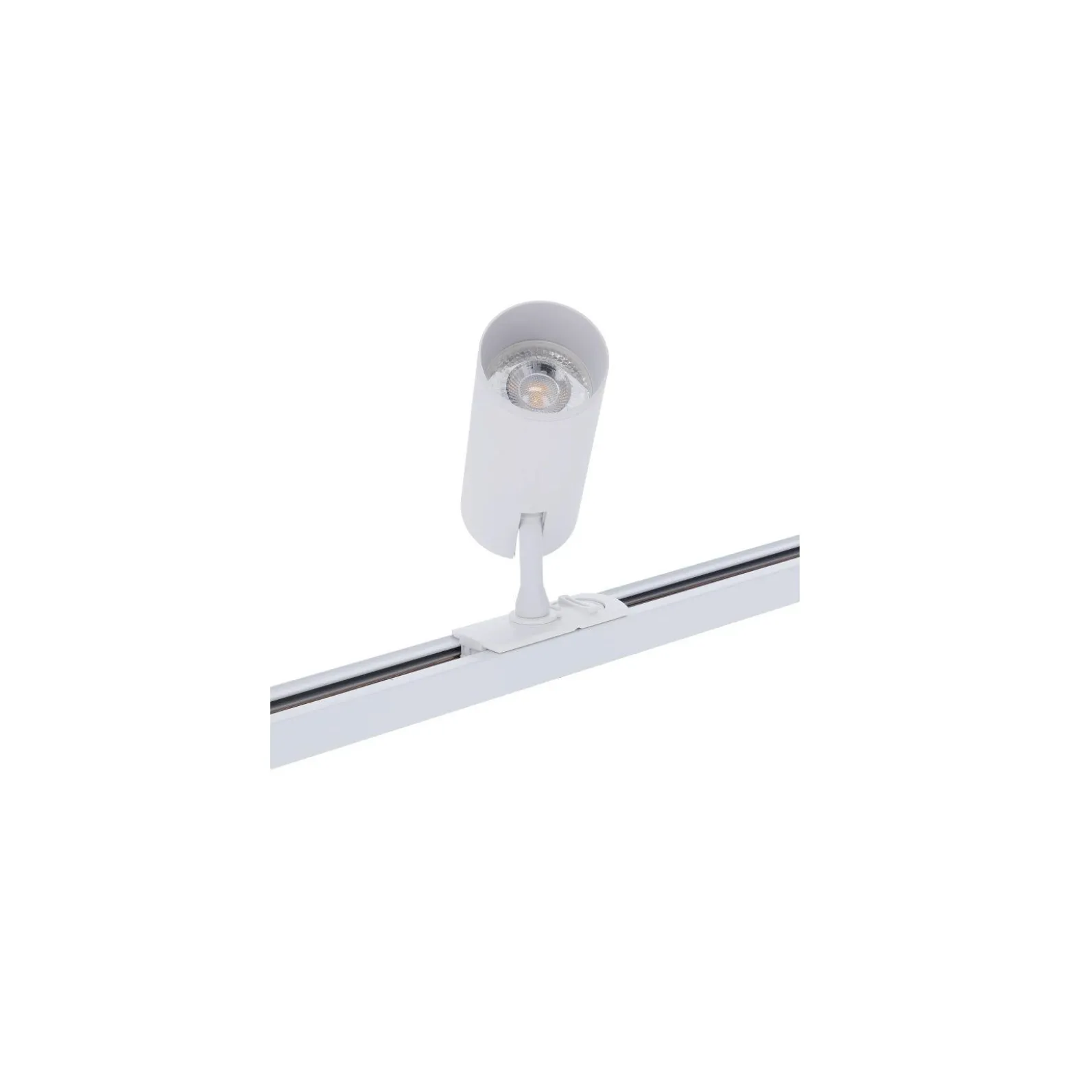 Komplett set 1-Fas Rail L 2 x 2 Meter Vit | incl. 10x Spot + GU10 2700K 3W Dimbar + Ändkåpa, Strömkontakt och L -Anslutningsstycke