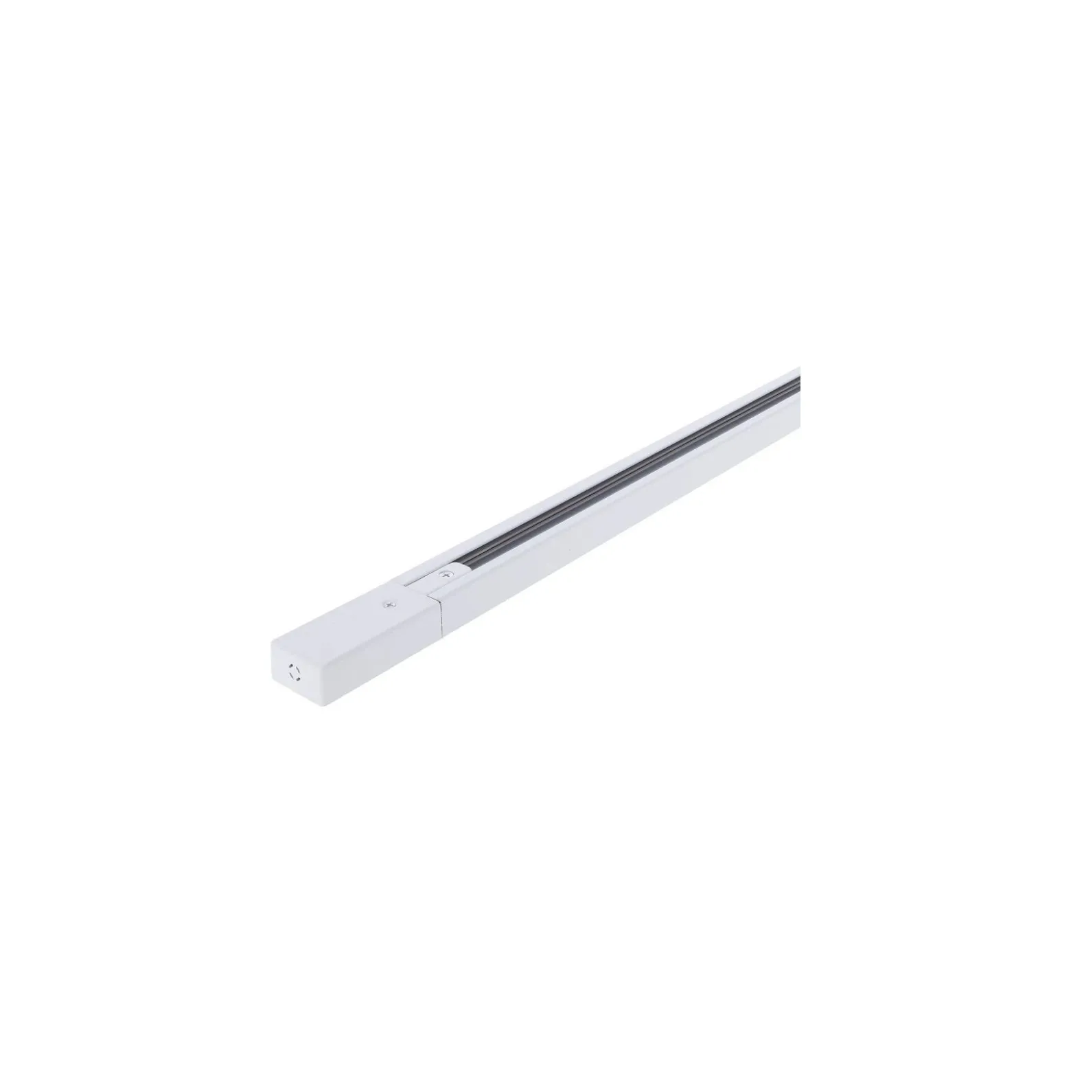 Komplett set 1-Fas Rail L 2 x 2 Meter Vit | incl. 8x Spot + GU10 2700K 3W Dimbar + Ändkåpa, Strömkontakt och L -Anslutningsstycke