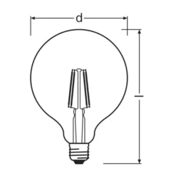 Ledvance Classic LED E27 Globe Filament Klar 7W 806lm - 827 Extra Varm Vit | Ersättare 60W