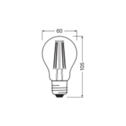 Ledvance Classic LED E27 Päron Filament Klar 5.9W 806lm - 827 Extra Varm Vit | Ersättare 60W