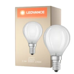 Ledvance Classic LED E14 Päron Filament Matt 2.5W 250lm - 827 Extra Varm Vit | Ersättare 25W