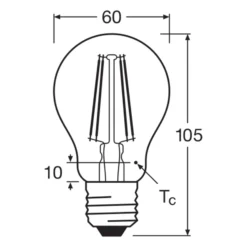 Ledvance Classic LED E27 Päron Filament Klar 6.5W 806lm - 840 Kallvit | Ersättare 60W