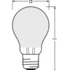 Ledvance Classic LED E27 Päron Filament Matt 4W 470lm - 827 Extra Varm Vit | Ersättare 40W