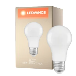Ledvance Classic LED E27 Päron Matt 8.5W 806lm - 827 Extra Varm Vit | Ersättare 60W