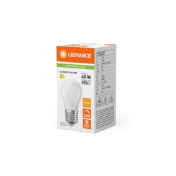 Ledvance Classic LED E27 Päron Matt 3.4W 470lm - 827 Extra Varm Vit | Dimbar - Ersättare 40W