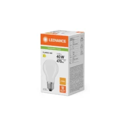 Ledvance Classic LED E27 Päron Matt 3.4W 470lm - 827 Extra Varm Vit | Ersättare 40W