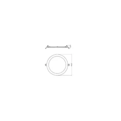 Ledvance Downlight Slim Alu Vit 19W 1900lm 90D - 830 Varm Vit | Utskärning 205mm - IP44