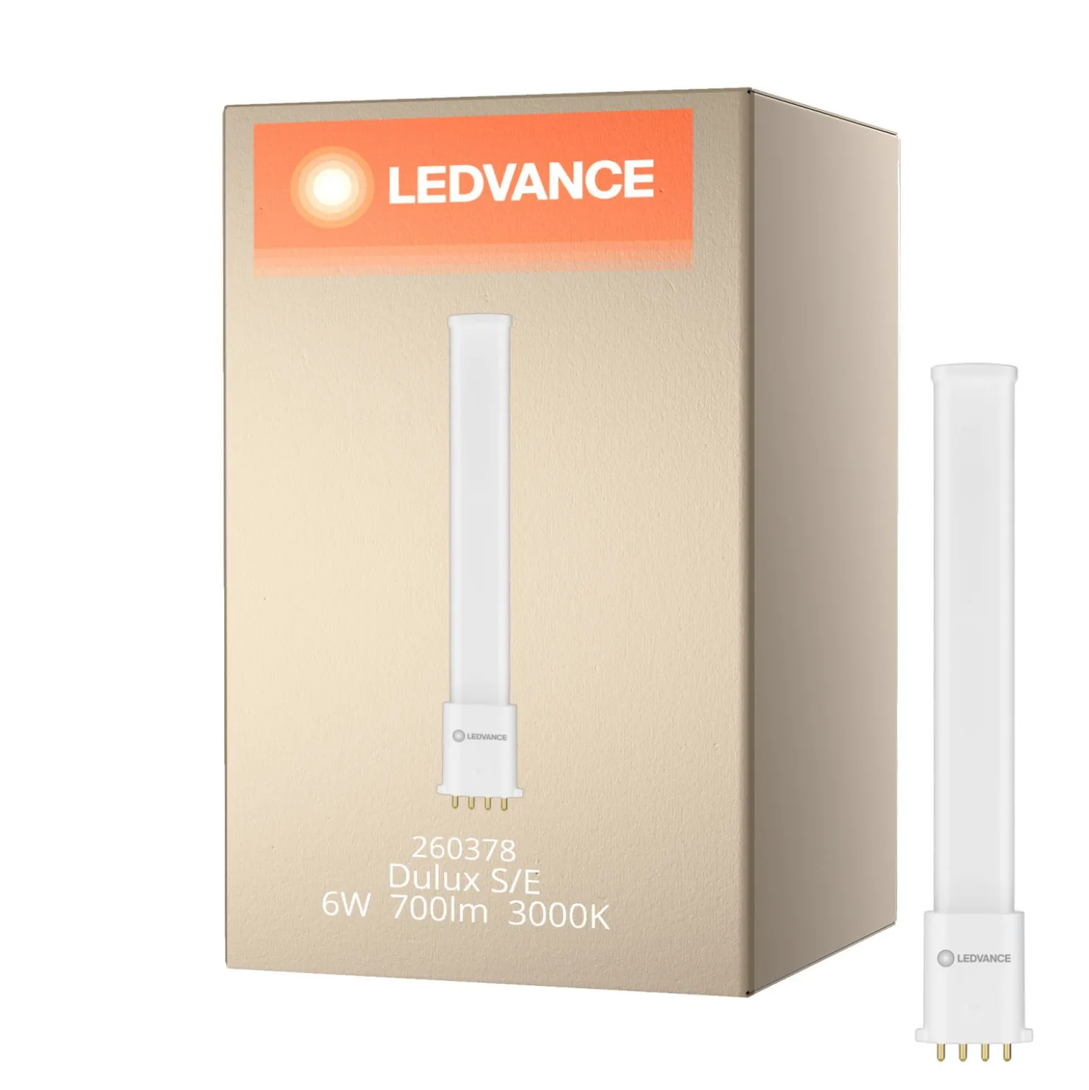 Ledvance Dulux-S/E LED Mains Value 6W 700lm - 830 Varm Vit | Ersättare 11W