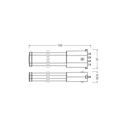 Ledvance Dulux-S/E LED Mains Value 4W 550lm - 840 Kallvit | Ersättare 9W