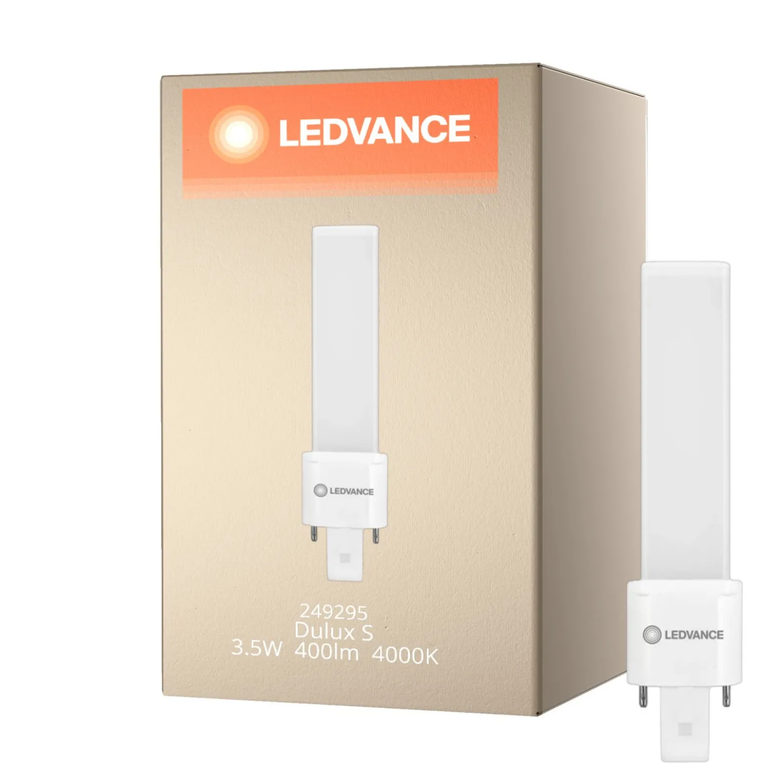 Ledvance DULUX-S LED 3.5W - 840 Kallvit | 2-Stift - Ersättare 7W