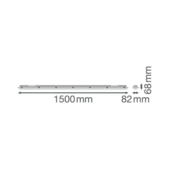 Ledvance LED Allmänbruksarmatur Vattentät Fukttät 5x Kabelgenomföring 81W 11000lm - 840 Kallvit | 150cm - Ersättare 2x58W