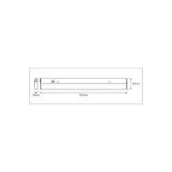 Ledvance LED Allmänbruksarmatur Linear Platt 12W 840lm - 840 Kallvit | 53cm - Rörelse- Och Ljussensor