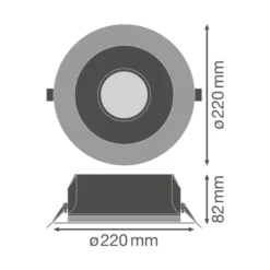 Ledvance LED Downlight Performance DN195 Zigbee Vit 21W 2520lm - 840 Kallvit | 220mm - Utskärning 195mm