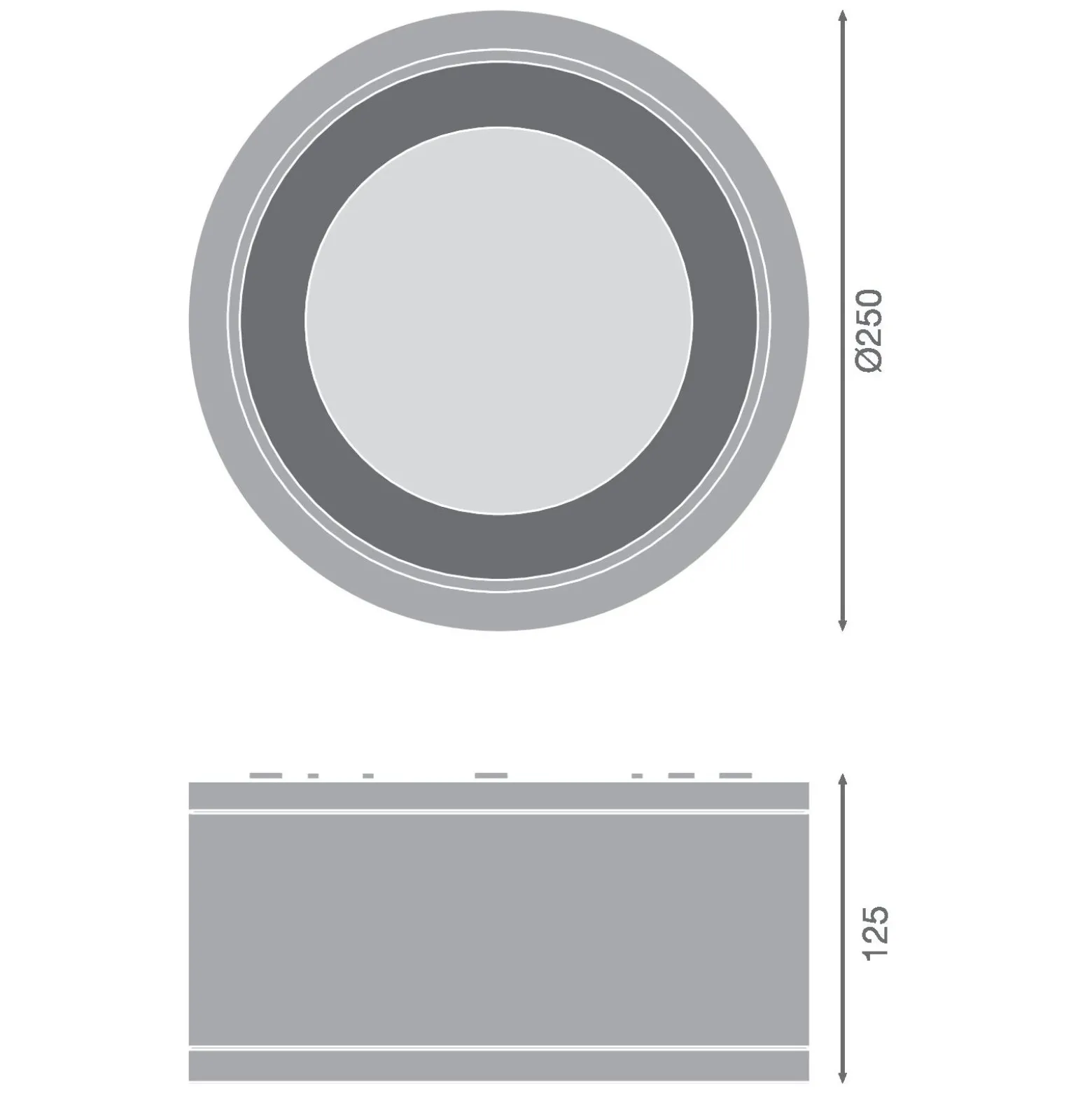 Ledvance LED Downlight Surface IP65 Aluminium Vit 45W 4950lm 36D - 840 Kallvit | IP65