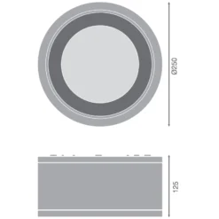 Ledvance LED Downlight Surface IP65 Aluminium Svart 45W 4725lm 60D - 830 Varm Vit | IP65