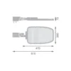 Ledvance LED Gatubelysning Area Large RV35ST Aluminium Grå 120W 15600lm 155X69D - 730 Varm Vit | IP66 - Asymmetrisk