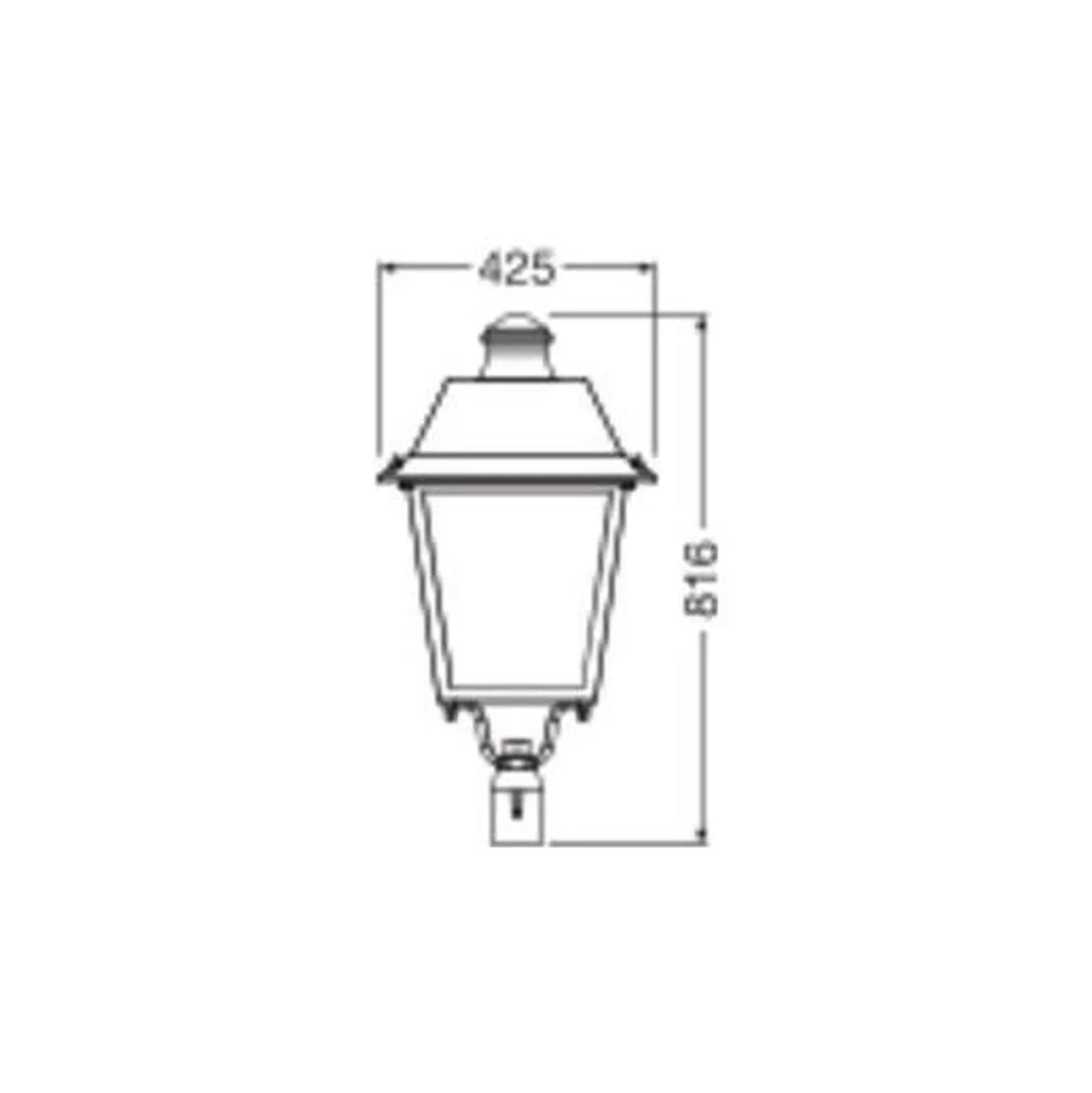 Ledvance LED Gatubelysning Urban 60W 7200lm 50x150D - 730 Varm Vit | IP66 - Dali Dimbar - Asymmetrisk