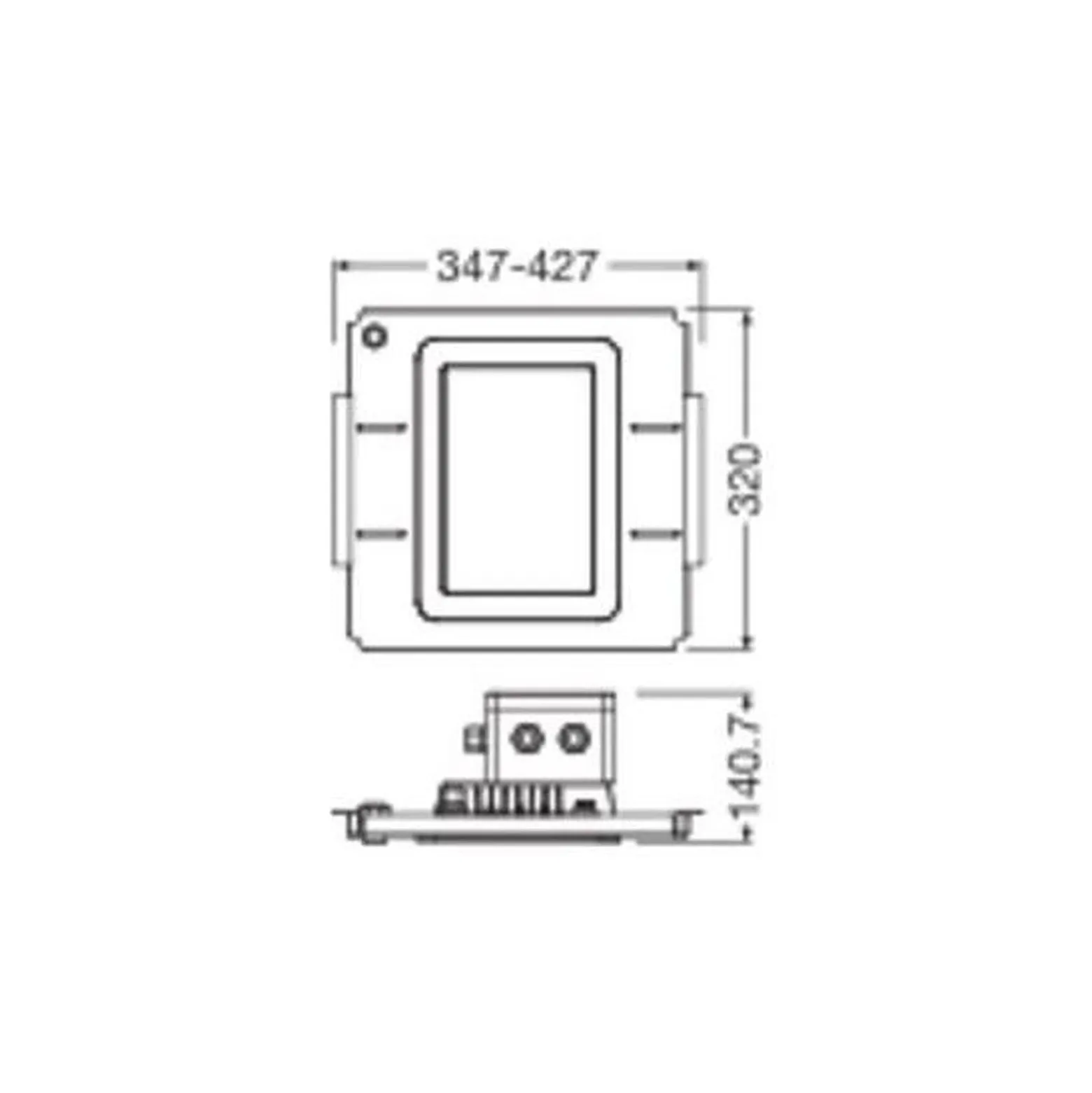 Ledvance LED Gatubelysning Urban Villa Retrofit 40W 5200lm 50x150D - 730 Varm Vit | IP66 - Dali Dimbar - Asymmetrisk