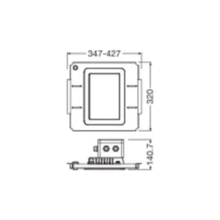 Ledvance LED Gatubelysning Urban Villa Retrofit 40W 4800lm 50x150D - 722 Extra Varm Vit | IP66 - Dali Dimbar - Asymmetrisk