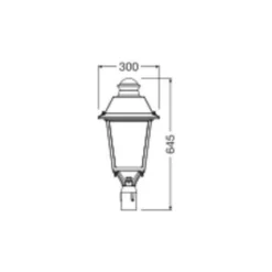 Ledvance LED Gatubelysning Urban Villa Compact 40W 5000lm 140D - 740 Kallvit | IP66 - Asymmetrisk