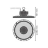 Ledvance LED Highbay Gen 5 Aluminium Svart 75W 13125lm 70D - 865 Dagsljus | IP66 - 1-10V Dimbar