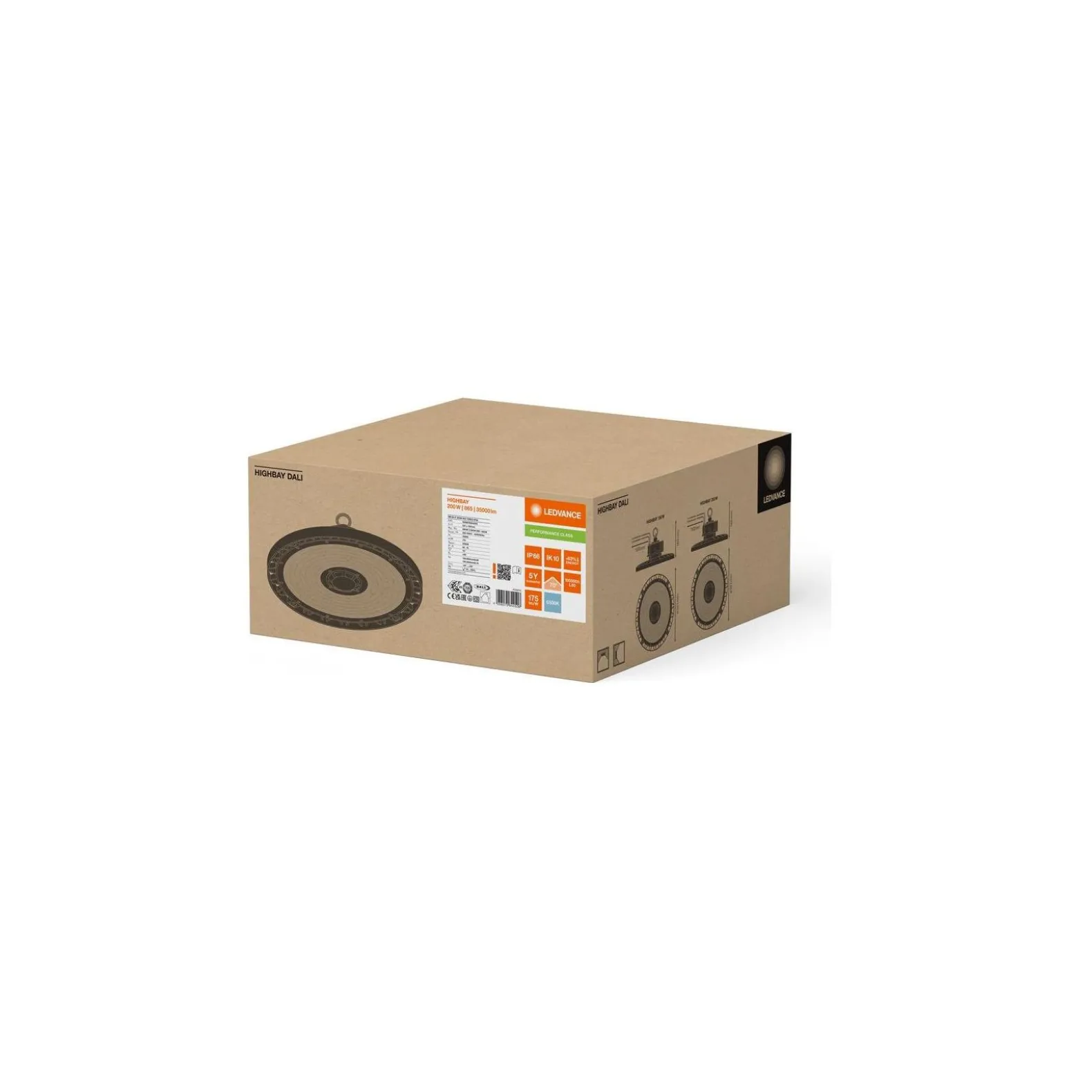 Ledvance LED Highbay Gen 5 Aluminium Svart 200W 35000lm 70D - 865 Dagsljus | IP66 - Dali Dimbar