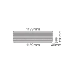Ledvance LED Linjär IndiviLED 34W 3800lm - 830 Varm Vit | 120x12cm - 3 timmar nödbelysning
