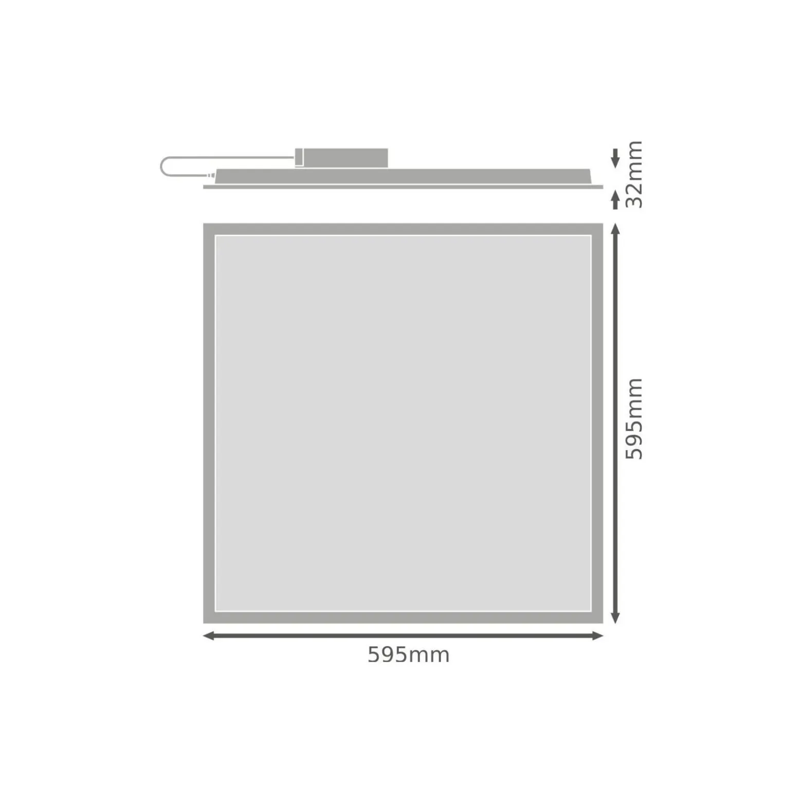 Ledvance LED Panel Eco 36W 3600lm - 865 Dagsljus | 60X60cm - UGR <19