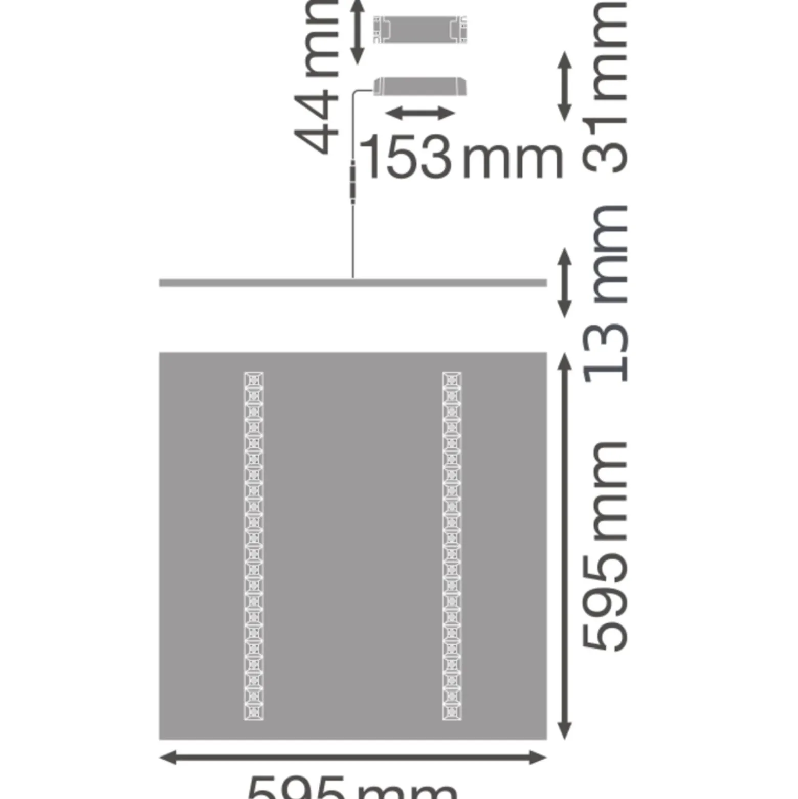 Ledvance LED Panel IndiviLED 33W 4000lm - 840 Kallvit | 60x60cm