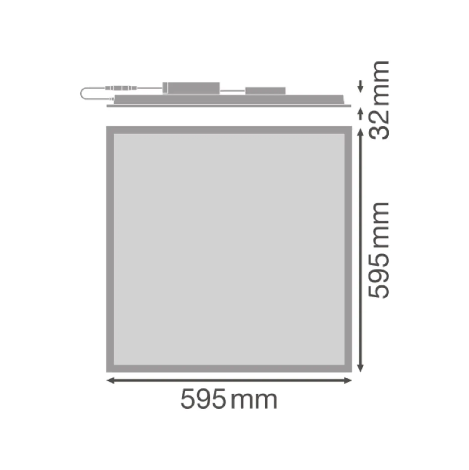 Ledvance LED Panel Kompakt 33W 4320lm - 865 Dagsljus | 60x60cm - UGR <25 - Dali Dimbar