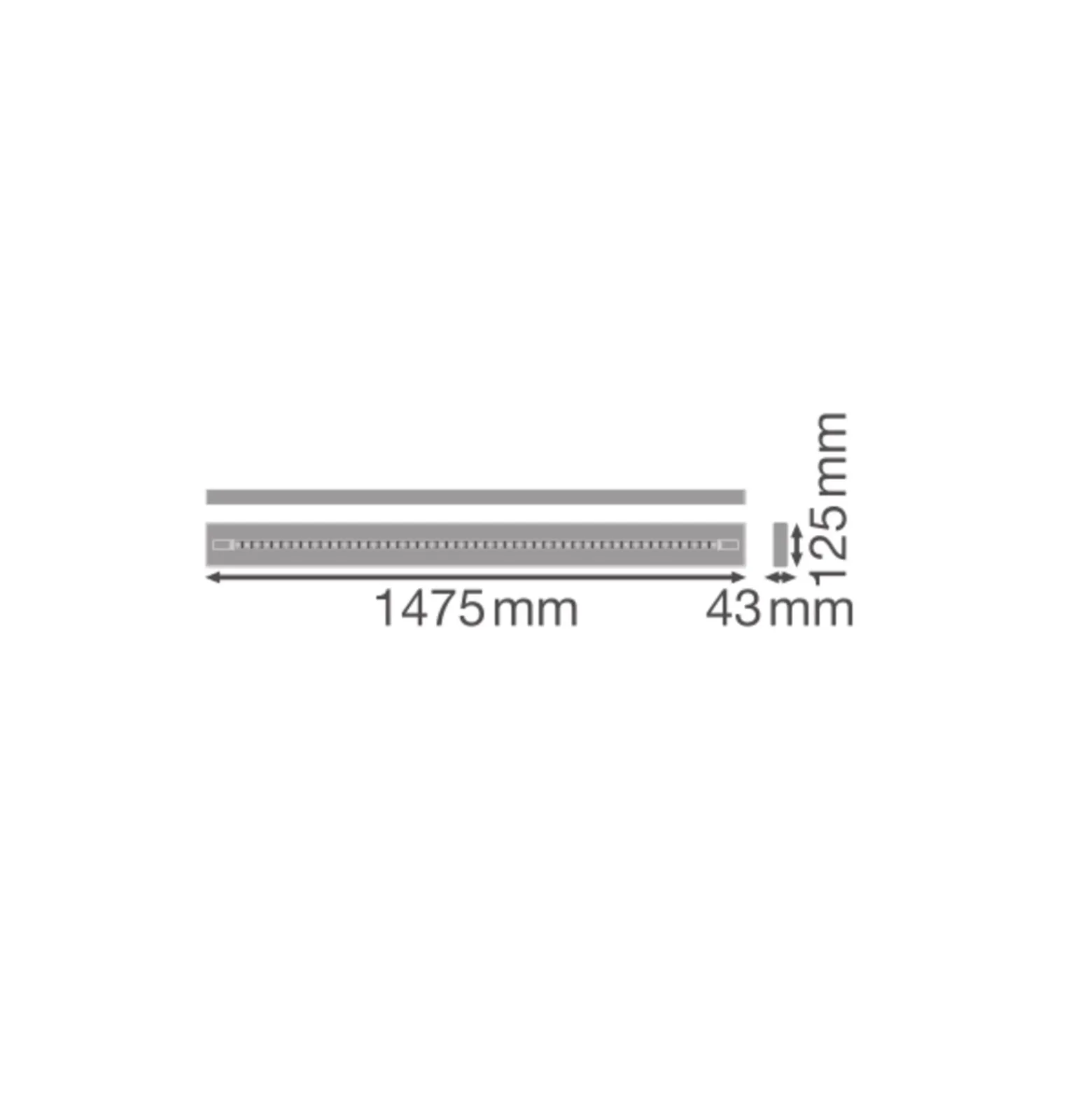 Ledvance LED Panel Linjär Indiviled Direct 1500 DALI 52W 5100lm - 940 Kallvit | 150x12cm - UGR <19 - Dali Dimbar