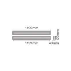 Ledvance LED Panel Linjär Pendellampa IndiviLED 42W 4650lm - 830 Varm Vit | 120x12cm - UGR <25 - Dali Dimbar