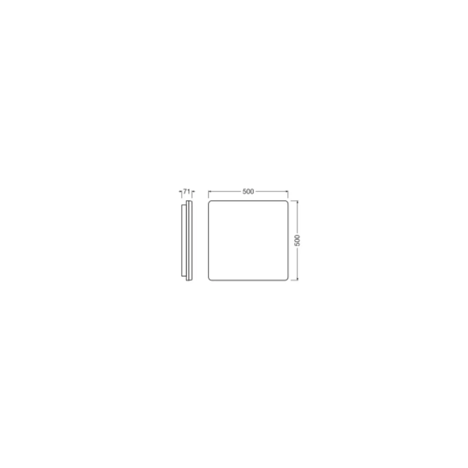 Ledvance LED Plafond Fyrkant Vit 19/27W 2660/3780lm - 830-840 CCT | IP54- - Justerbara Watt