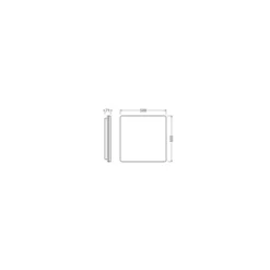 Ledvance LED Plafond Fyrkant Vit 27W 3780lm - 830-840 CCT | 500mm - IP54 - Dali Dimbar
