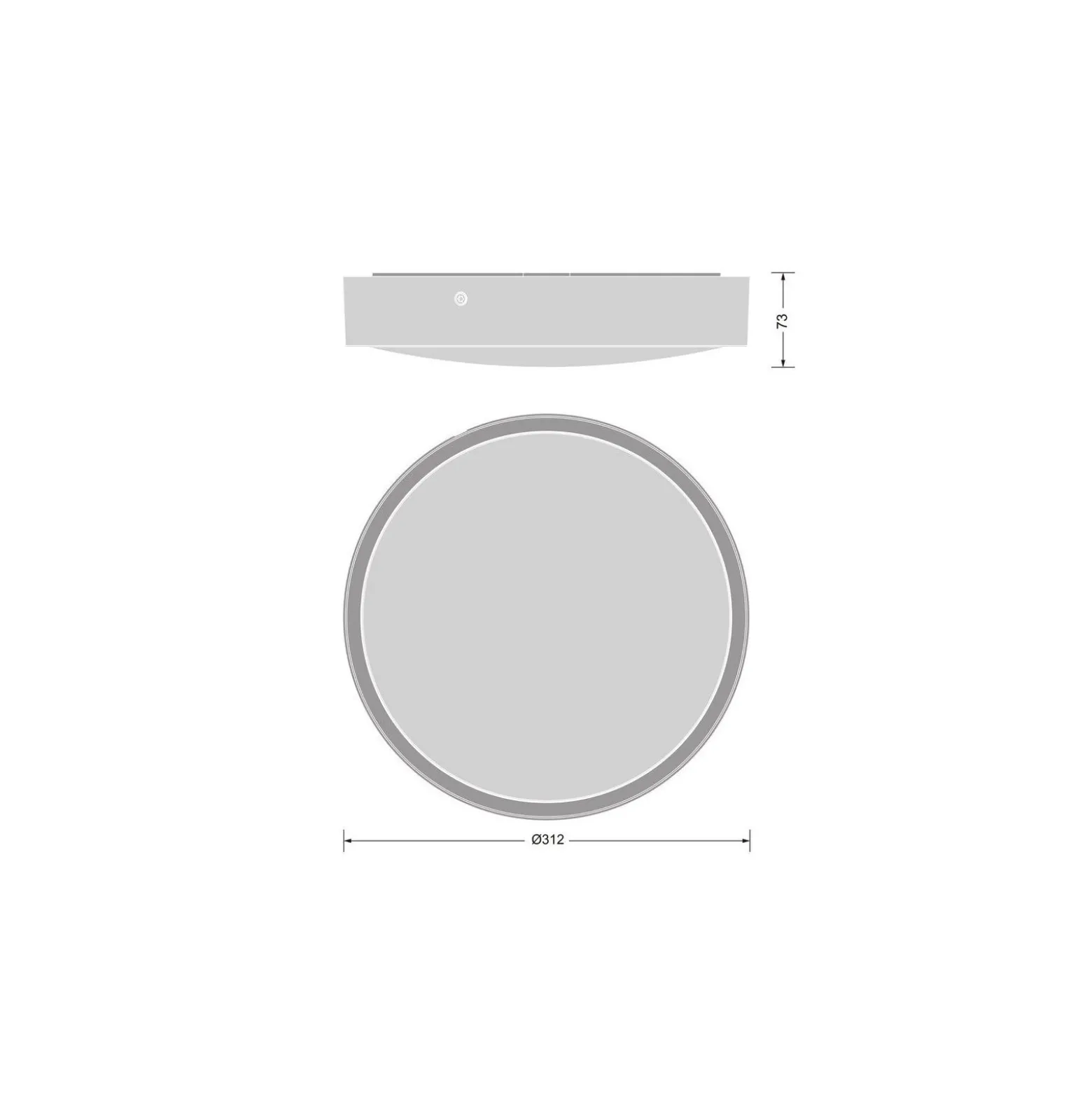 Ledvance LED Plafond Runda Vit 17W 2270lm - 830-840 CCT | 312mm - IP65