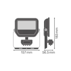 Ledvance LED Strålkastare Aluminium Vit 17W 2200lm 100D - 830 Varm Vit | IP65 - Rörelse- Och Ljussensor - Symmetrisk